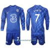 Conjunto (Camiseta+Pantalón Corto) Manga Larga Chelsea Kante 7 Primera Equipación 2021/22 - Niño